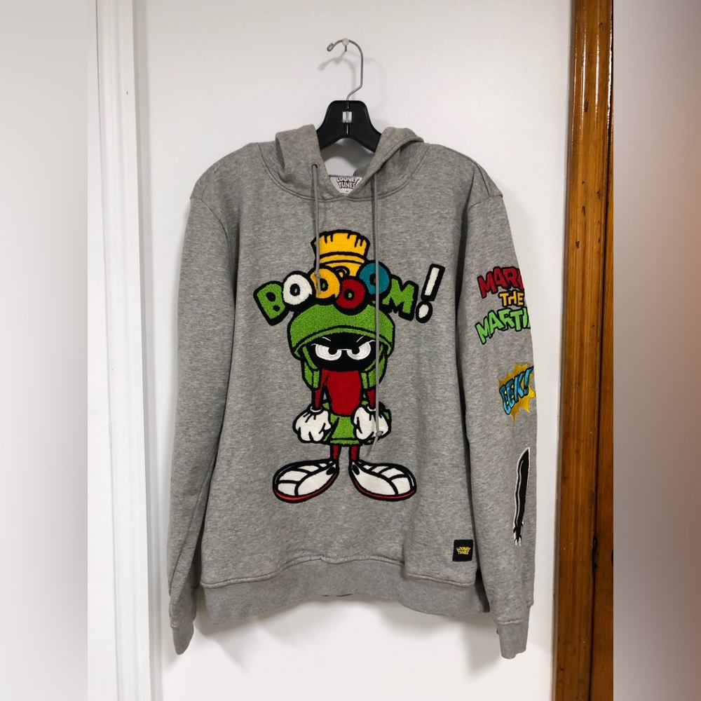 Looney Tunes Men's Medium sweatshirt hoodie Color Gray